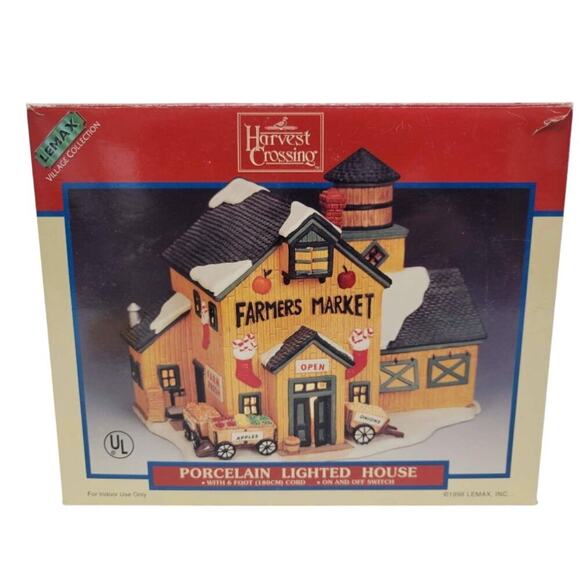 Vintage Harvest Crossing Village‎ Porcelain Farmers Market - Picture 2 of 6